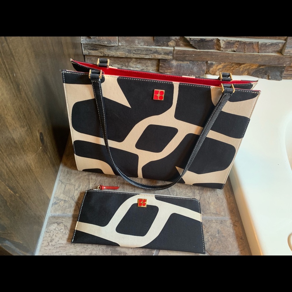 Kate Spade Animal Print Handbag and Pouch